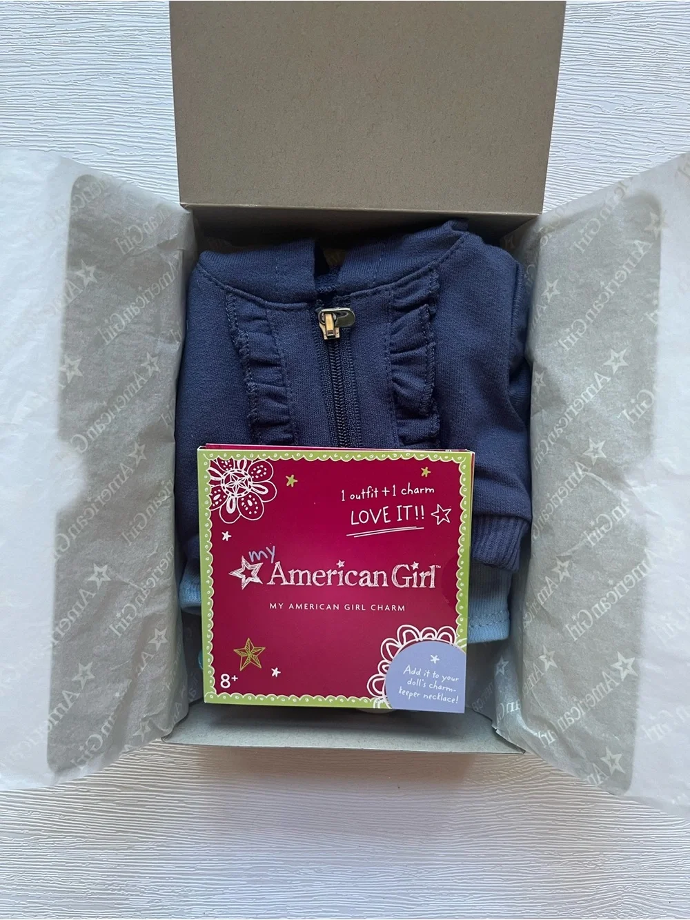 American Girl NIB Ruffled Hoodie Outfit Retired